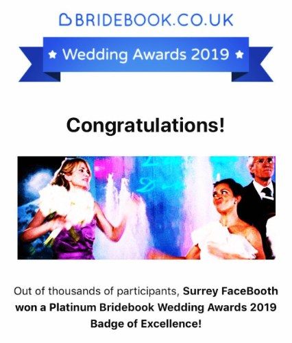 Bridebook Wedding Awards 2019 – Platinum Badge of Excellence winner