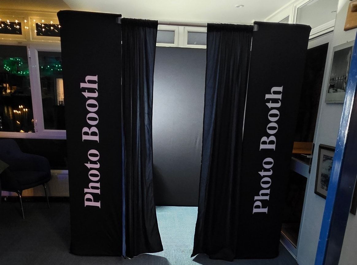 Birthday party guests using a Surrey FaceBooth photo booth