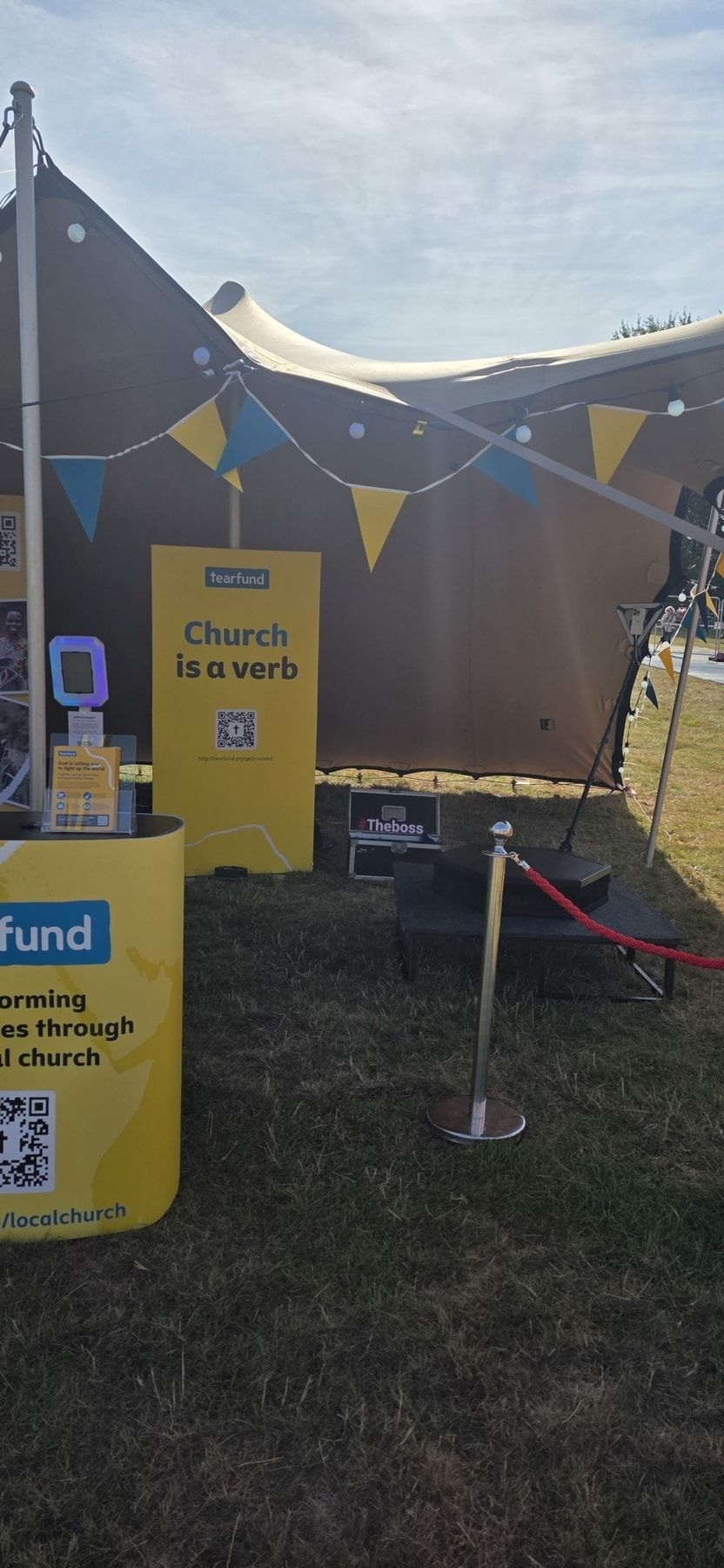 Surrey FaceBooth 360 video booth in operation at Big Church Festival