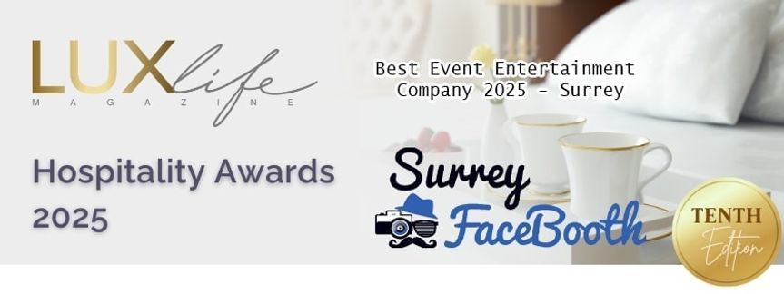 Surrey FaceBooth Wins Best Event Entertainment Company 2025 – Surrey